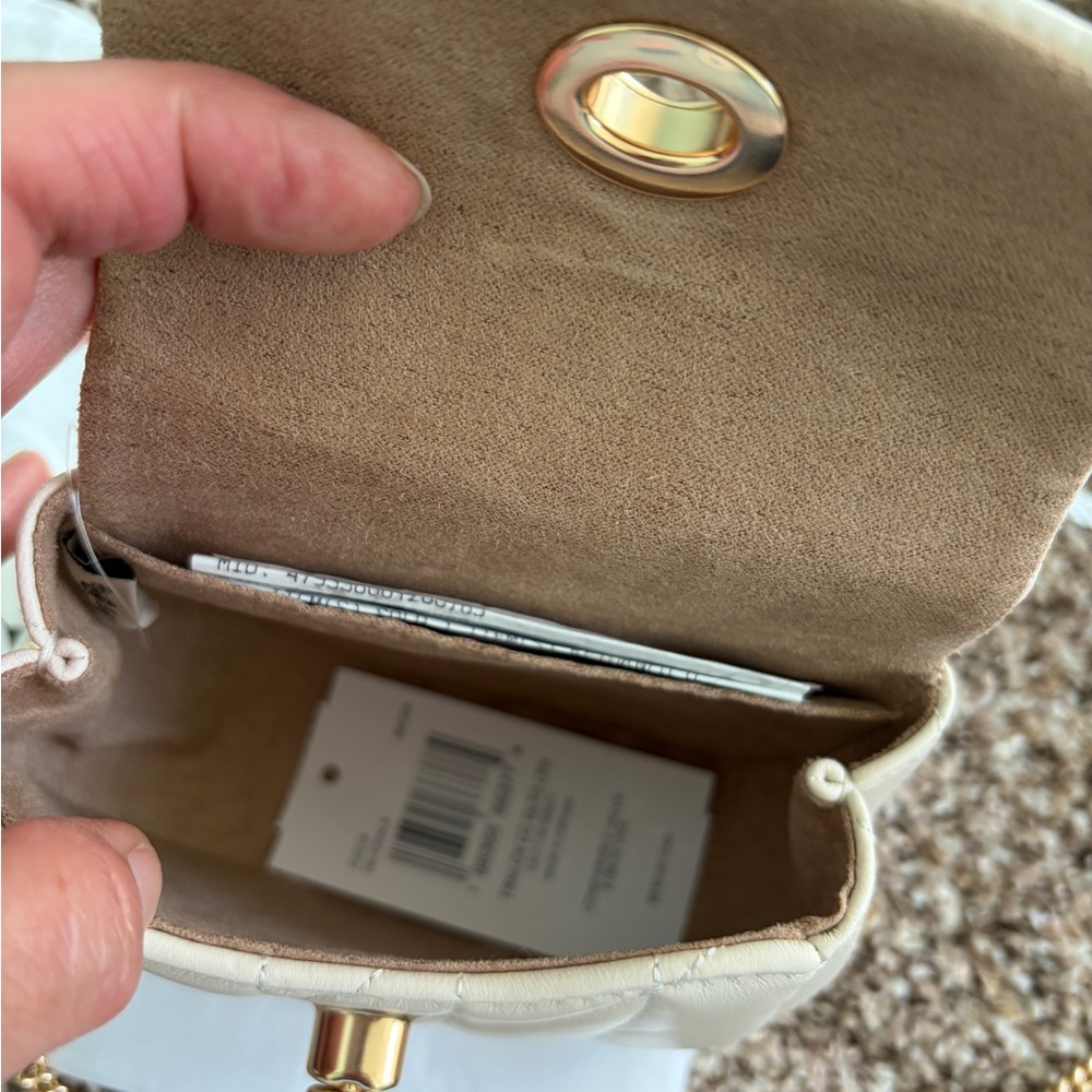 COACH Quilted Tabby Crossbody with Gold Chain and Charms • BNWT - Picture 5 of 8